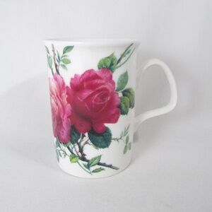 Roy Kirkham Coffee Tea Mug English Rose 4 1/4" Tall 10 oz Fine Bone China Cup